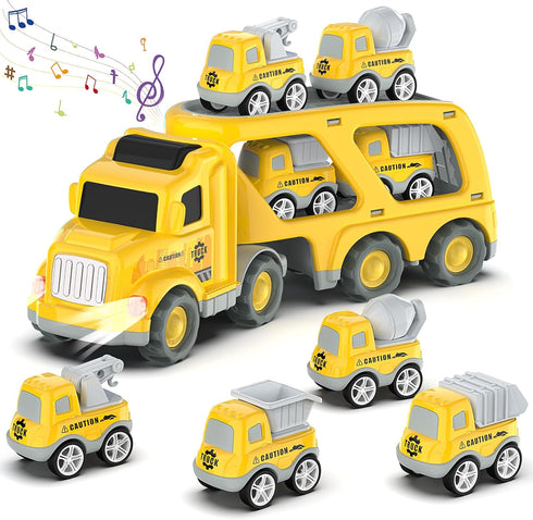 Veslier Toddler Car Toys for 3 4 5 Years Old Construction Transport