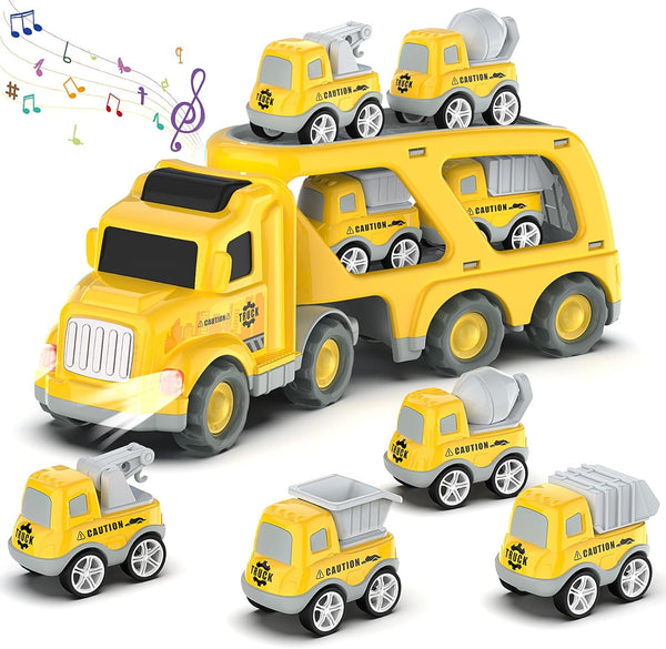 Veslier Toddler Car Toys for 3 4 5 Years Old Construction Transport