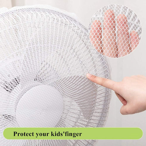 2 Pack 16" Washable Fan Cover, Dustproof Pedestal Fan Mesh Cover, Protects Kids' Fingers, Perfect for Parents of