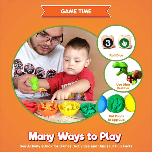 Counting 3 4 5 54 Jumbo Sorting & Dinosaurs Matching Game - Educational Dinosaur Toys for Year Olds with Math