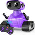 Rechargeable Emo Robot Toy, Remote Control Robot with Auto-Demonstration, Smart Robot Gift for Kids Age 3+ Purple