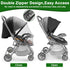 Wanateber 2-in-1 Baby Mosquito Net for Stroller Sun Shade, Stroller Cover for Sun Protection with Two-Way Zipper