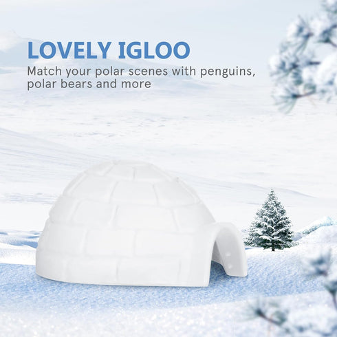 Toyvian 6pcs Mini Igloo Toys, Lifelike Ice House Models for Boys Girls Kids Dollhouse Decoration