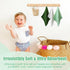 Pack 6-12x12 inches MUKIN Baby Washcloths - Soft Face Cloths for Newborn, Absorbent Bath Face Towels, Baby Wipes, Burp