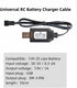 Smart Universal RC Charger Cable with SM-3P Connector Plug for 7.4V 2S Lipo Battery, Compatible RC Car/RC Boat/RC Plane/RC Drone/RC Tank/RC Helicopters and Other Remote Control Toys by Aliwisdom