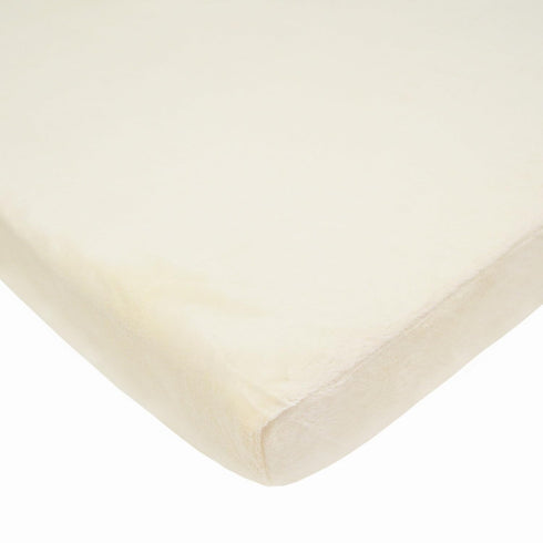 TL Care Heavenly Soft Chenille Fitted Pack N Play Playard Sheet, 27" x 39", Cream, for Boys and Girls