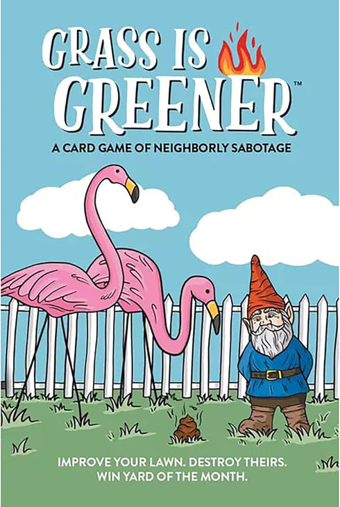13+, 2-6 Blue Star Press: Grass is Greener - A Card Game of Neighborly Sabotage, Strategize & Scheme, Humorous Family