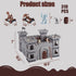 3 Otters 310PCS Military Soldier Playset - Toy Soldiers, Medieval Knight Army Men, Pirate Castle Model for Boys