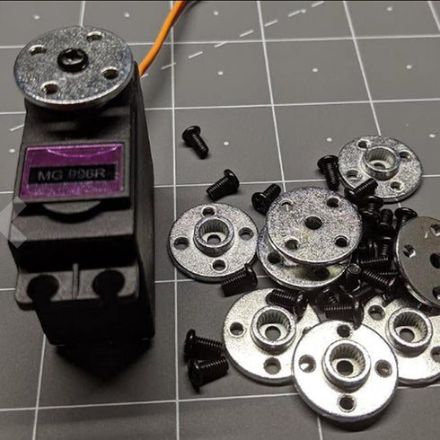 Honbay 6PCS 25T Metal Servo Arms Horn Aluminum Round Standard Servo Disc with Screw for RC Robot Boat Car Airplane
