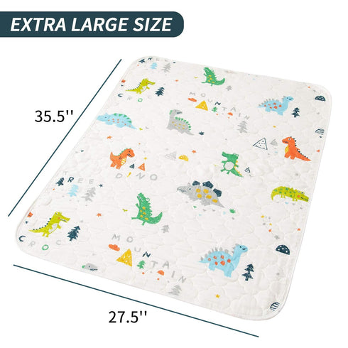 Gifts(2 Pcs-27"x35") Baby Portable Diaper Changing Pad,Waterproof Changing Mat,Soft Comfortable,Foldable Travel