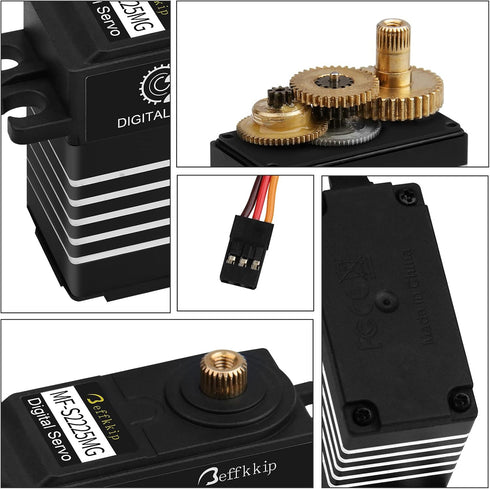 Beffkkip 2Pack 25KG 25T 180 Digital Servo Motor High Torque RC Servo Full Metal Gear Waterproof with Servo Arm for RC