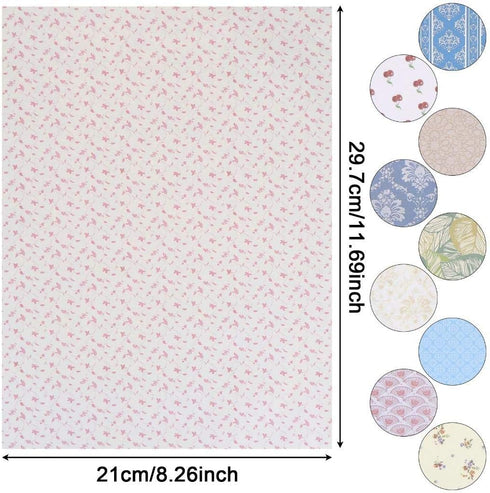 10 Sheets Dollhouse Floorboards Miniatures - Dolls House Floor Paper Card for DIY 1/12 1/6 Scale