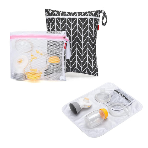 Damero Breast Pump Parts Bag, Wet Dry Breast Pump Parts Bag, Pumping