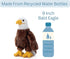 9 inches The Petting Zoo Bald Eagle Stuffed Animal, Gifts for Kids, Wild Onez Zoo Animals, Bald Eagle Plush Toy