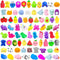 130Pcs Mochi Squishy Toys, Kawaii Squishies Fidget Stress Relief Toy for Kids