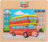 Wooden Jigsaw Puzzles Set for Kids Age 2-5, 12 Piece Colorful Transportation Educational Puzzles (4 Puzzles)
