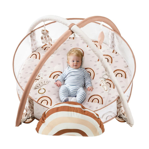 6-in-1 Mallify XL Large Baby Gym & Ball Pit, Play Mat & Play Gym, Combination Baby Activity Gym with Milestone Cards