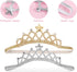 Beaupretty 2PCS Baby Girls Crystal Crown Tiara Hair Belt Headband, Soft Headwrap, Princess Hair Accessories