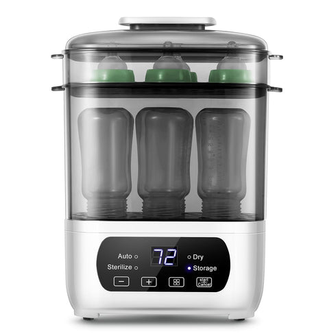 AMZBABYCHEF Baby Bottle Steamer and Dryer, Electric Steamer and Dryer for Baby