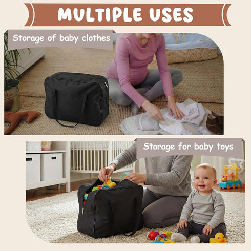 Shinylin 15.7" 13.8" 6" 600d Large Storage Bag for Baby Play Mat x x Black Waterproof Oxford Cloth Portable Bag