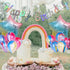 Rainbow 10th Birthday Decorations, Double Digits Number 10 Star Balloons, Happy Birthday Banner for Girls