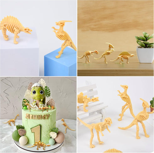 HAVAGDTM 110PCS 2.5Inch Dinosaur Fossil Skeleton Dinosaur Skeleton Toys Assorted Figures Dino Bones for Birthday Party