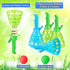 Duckura Outdoor Indoor Game Activities for Kids, Pop-Pass-Catch Ball Game with 4 Baskets and 24 Balls, Summer Beach Toys