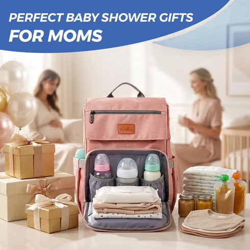 Backpack Backpack PILLANI Baby Diaper Bag - Large Bag for Boys & Girls, Waterproof Diaper - Travel Diaper Bags