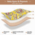YETTASBIN 50 50 Inch Tummy Fast Food Baby Play Mat for Floor x - Portable Soft Quilted Crawling Mat Waterproof Foldable