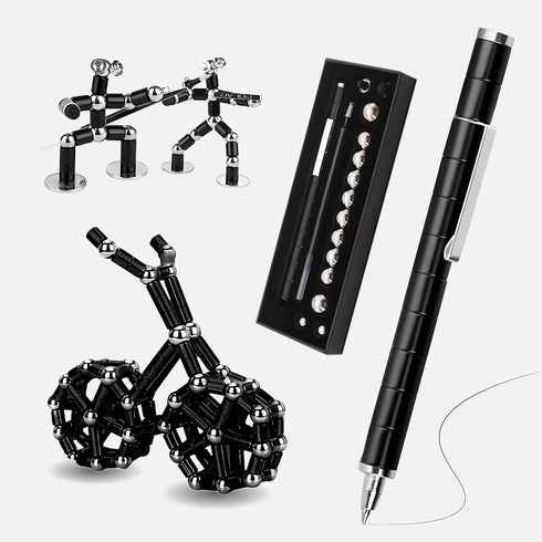 AKUTAIN Fidget Pen, Magnetic Pen Magnetic Toy Pen, Multifunctional Deformable Magnet Fidget Toys,