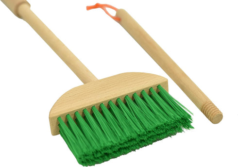 Set 6 Color,10071 JustForKids Wooden Detachable Kids Cleaning - Duster, Brush, Mop, Broom and Hanging Stand Play