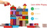 50 Set Offelec Pcs Wooden Building Blocks with Storage Bucket, Montessori Stacking Blocks & Shape Sorting Toys