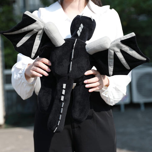 23.7 60 cm Black Dragon Plush in Stuffed Animal Toy Pillow Character Dolls Birthday Festival Present for Kids