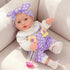 12" Backpack Accessories,12 Inch Set 3+ Flower Pattern Baby Doll With Carrier Can Store Clothes and Baby Dolls In Gift