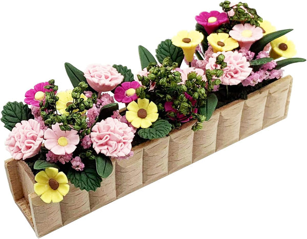 Colorful Miniature Potted Plant Flower, 1:12 Mini Dollhouse Fairy Garden Bonsai Plant Decoration
