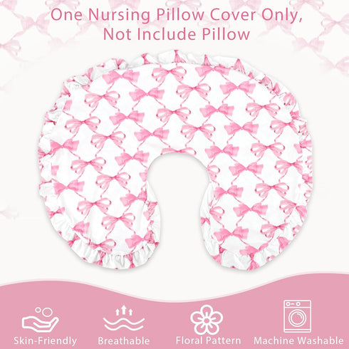 Infant Car Seat Insert, Soft Baby Car Seat Head & Body Support for Girl Boy, Nursing Pillow Cover, Removable Case