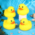 20 Swimming (5 Inch) Deekin Pcs Large Yellow Rubber Ducks Bulk Large Duck Squeak Rubber Bathtub Floating Bath