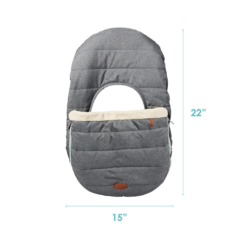 Heather Gray Baby Car Seat Cover - Versatile Blanket-Style Stroller & Carrier Cover