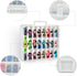 FULLCASE Toys Organizer Storage for Hot Wheels Cars, Double-Sided Carrying Box with 48 Compartments, White