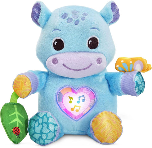 Blue VTech Baby Hug-a-Hippo Musical Plush Toy - Interactive Cuddle Buddy