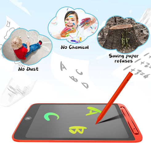 SOOOO LCD Writing Tablet for Kids, 2 Pack 10 Inch Colorful Doodle Board for Ages 3-7, Educational Sketch Pad
