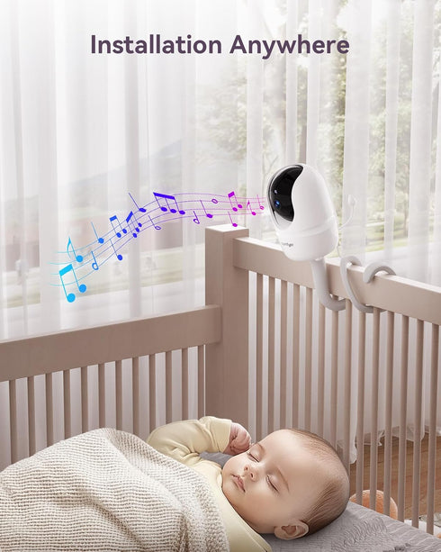 Comfyer BM01 16.5 Inch Baby Monitor Mount, Flexible Arm Bracket, Stable Camera Holder Attaches to Crib, No Tools
