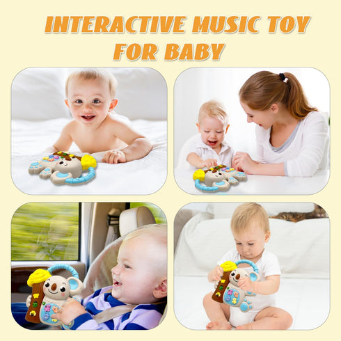 PYYCZA 1 1-3, 1 Musical Toys for Year Old Boys and Girls, Baby Light Up Piano Keyboard Musical Toys for Toddlers Early