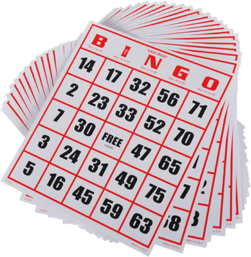 Regal Bingo - Easy Read Jumbo Bingo Cards, 50 Count, Perfect for Large Groups, Non-Repeating Set