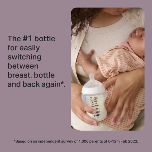 Tommee Set, 5oz 9oz 0-6 Tippee Natural Start Ready for Baby Bottle & Self-Sterilizing Baby Bottles, Slow & Medium Flow