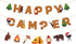 Camping Party Banner, Happy Camper Fun House Banner with Campfire Tent for Birthday Party Decorations