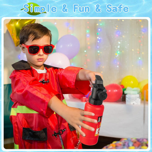 24 Pcs 7 Inch Fire Extinguisher Squirter Toys, Realistic Firefighter Water Squirt Toys for Boys Girls Pool Party Favors