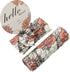 Galabloomer Newborn Receiving Blanket Headband Set, Baby Flower Swaddle (Cocal Almond)