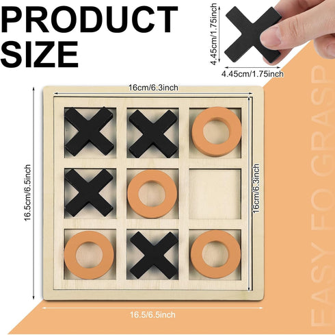 Seenelling Jumbo Wooden Tic Tac Toe Game Dementia Activities for Alzheimers Seniors with Matching and Puzzle Templates