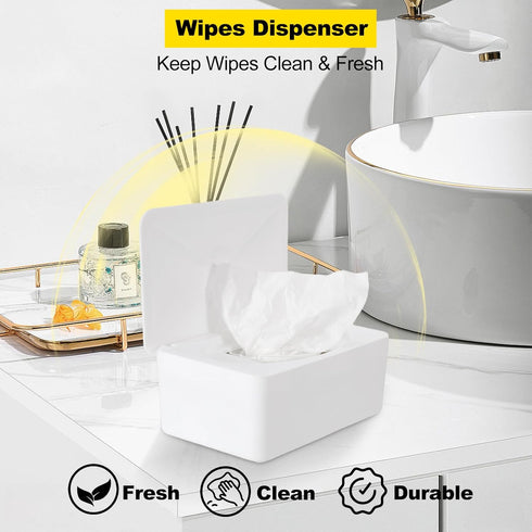 Eiszhjk Wipes Dispenser Compatible with Huggies, Refillable Wipe Holder, Flushable Wipes Container with Sealing Design